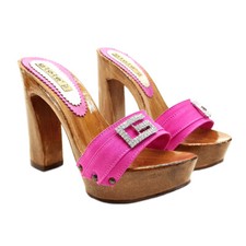 WOMENS FUCHSIA CLOGS WITH ACCESSORY - G8105 FUCHSIA