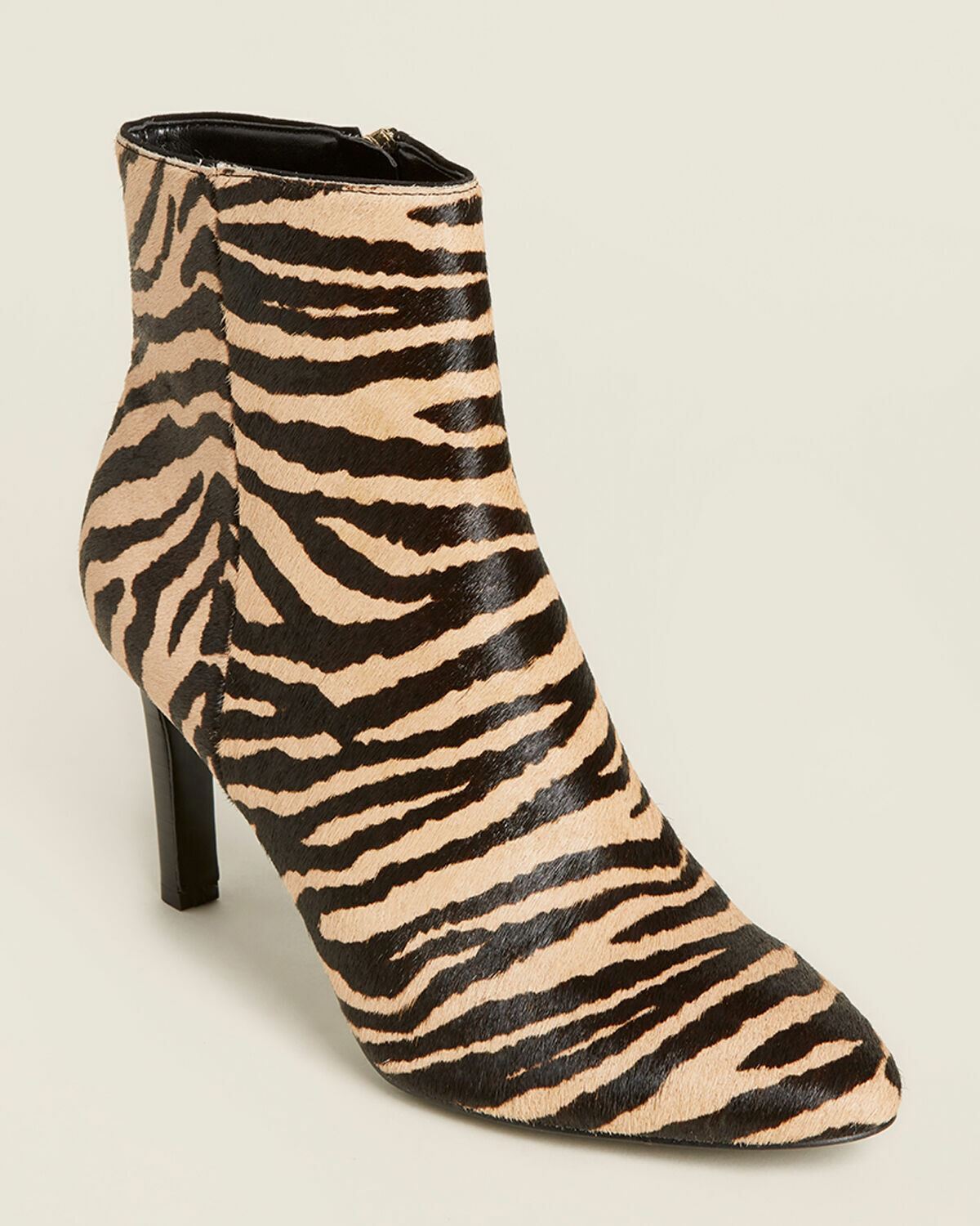 MARC FISHER LTD  Light Brown Zenettaly Zebra Ankle Booties - Size 6.5M