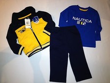 NWT 54.50 NAUTICA 3pc set shirt, jacket BOY size 12M multi color