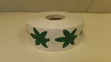 Hemp Leaf Tanning Stickers Perforated ~ Roll of 1000 