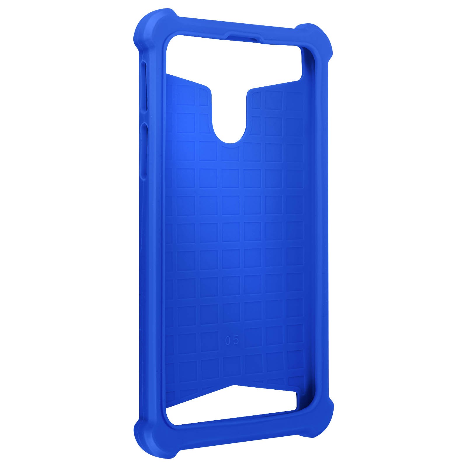 Coque universelle antichoc pour téléphone 5-5,3 pouces en silicone bleu