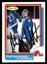 1986 OPC O-Pee-Chee Hockey #47 Clint Malarchuk Signed Autograph (no COA) *d2