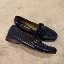 Bass Weejuns Bella Womens Taupe Leather Buckle Slip on Loafers Shoes Size 6.5 M