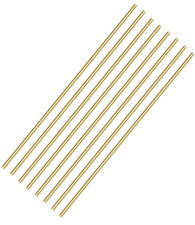 1/8 Inch Brass round Rod, 8Pcs Solid round Brass Rod Lathe Bar Stock, 11.8 Inch