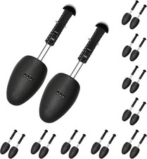 10 Pairs Plastic Shoe Tree Stretcher Shaper for Men Black Adjustable Black