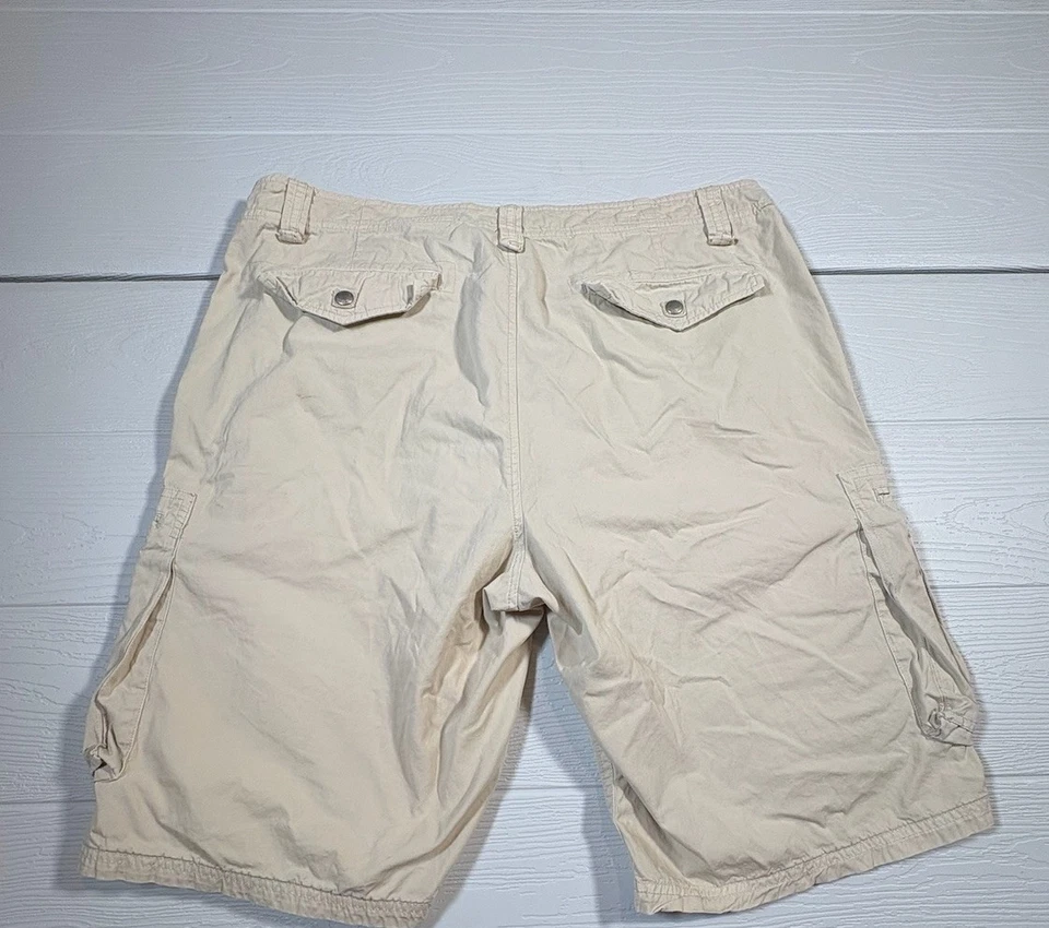 Calvin Klein Pantalones Cortos Hombre 36 Beige Tostado Algodón Bolsillo Carga Exterior Ver Fotos (A31) Foto 4 de 4