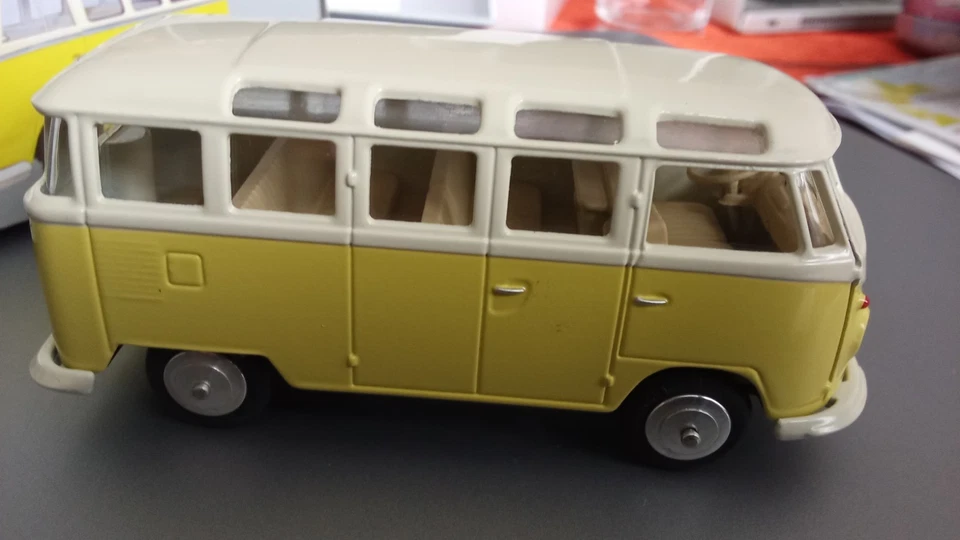 MINIALUXE : VOLKSWAGEN COMBI BUS SAMBA Jaune - 1/43 COLLECTOR. - Photo 3/4