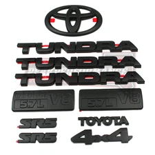 Overlay 3D Emblem For 2007-2013 Tundra SR5 V8 iForce 4X4 Nameplate Matte letters