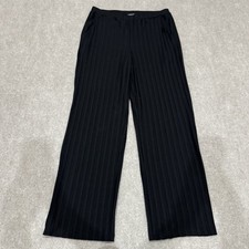 Eileen Fisher Women's Size Small Black Ribbed Stretch Pull On Pants