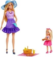 Barbie Family & Friends Dolls & Accessories, Picnic-Themed Playset with 2 Dolls