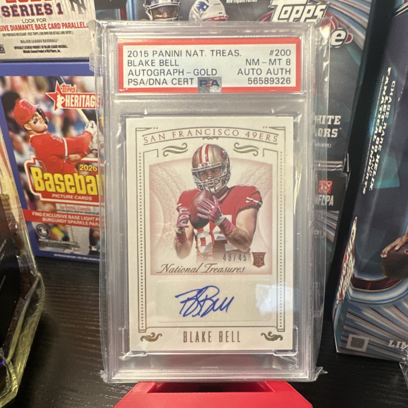 Blake Bell Panini National Treasures #200 Autograph-Gold