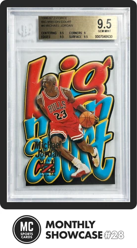 MICHAEL JORDAN BGS 9.5 1996-97 SKYBOX Z-FORCE #4 BIG MAN MEN ON COURT BULLS GEM