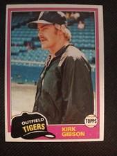 1981 Topps - Kirk Gibson #315 (RC). Detroit Tigers. EX+
