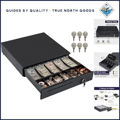 Secure Cash Register Drawer with Anti-Theft Features and Media Slot Access