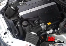COATED BLACK Dual Air Intake Kit For 1999-2005 Mercedes Benz S430 4.3L V8 W220