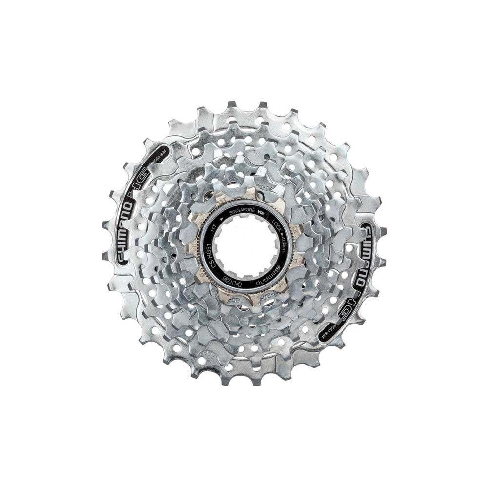 Shimano Alivio CS-HG51 8 Speed 11-28T HG Mountain Bike Cassette - Silver