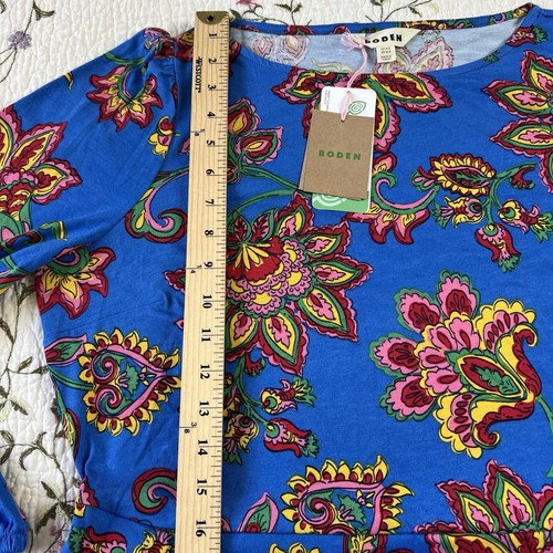 BODEN Leandra Jersey-Midikleid-Galerieblau, skurriles Rankenblau 12R NEU 175 $ - Bild 12 von 18