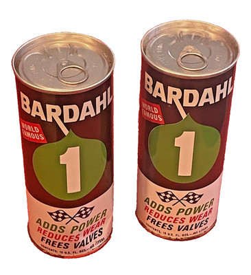 2X 15 Oz Full Unopened Cans Vintage Bardahl Power Concentrate Motor Oil Additive