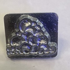 Vintage Craftool Co USA 3D timbro in pelle pittorico #8328 nuvole 1" x 1 1/8" (Sk161)