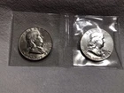C127- 1962 P & D Silver Franklin Half Dollars - Brilliant