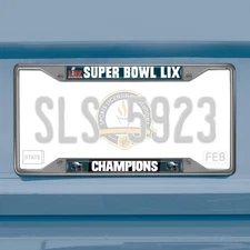 Fanmats Philadelphia Eagles Super Bowl LIX Champions Chrome License Plate Frame
