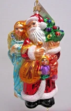 Radko WHISPERS OF JOY Angel Santa Claus Christmas Ornament 97-205-0 NWT New