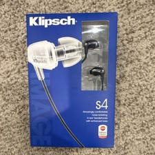 Klipsch IMAGE S4 In-Ear Headphones Noise Isolation Enhanced Bass Black