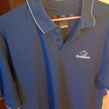Nike Golf Dri-FIT Blue Penn State Embroidered Logo Pique Polo Shirt L