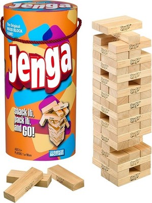 ジェンガ Jenga Hasbro Gaming Jenga Wooden Blocks Stacking Tumbling Tower 3.15 x