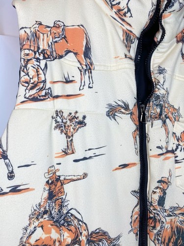 Vintage Cowgirl Women's Large Puffy Bomber Vest - Picture 5 of 10