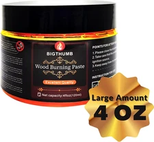 Wood Burning Gel Kit 4 OZ | Heat Activated Non-Toxic Paste for DIY Crafting wit