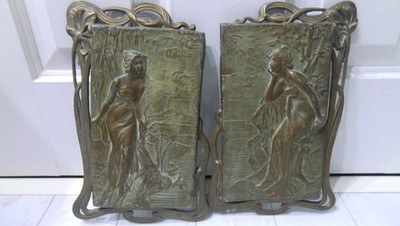 Vintage 1880-1890 Art Nouveau Wall Plaque Wall Decoration Missha Style Very Rare