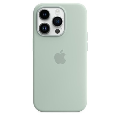 Genuine Apple iPhone 14 Pro Silikon Back Case Hülle Succulent (Grün)