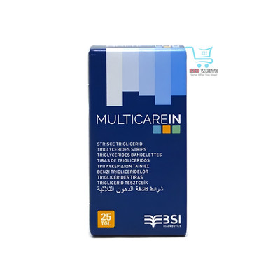 Multicare In TG Triglycerides Test Strips 25pcs Monitoring Refill Pack