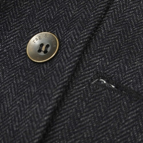 Rag & Bone Wool Herringbone 2B Casual Jacket Dark Gray Used, Size 36 - Picture 6 of 10