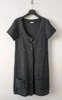 Gilet d'hiver long 28% alpaga, 42% laine, 30% acrylique - Des Petits Hauts - Photo 1/4