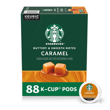 Starbucks Caramel Flavored K-Cup Coffee Pods, 22 Count 4-Pack Value Combo 
