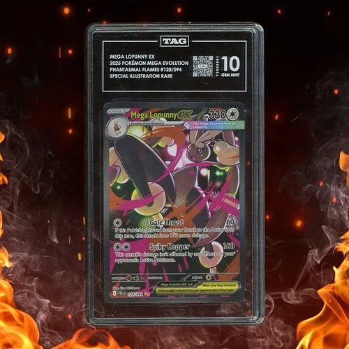 Pokemon Phantasmal Flames Mega Lopunny Ex 128/094 SIR TAG 10