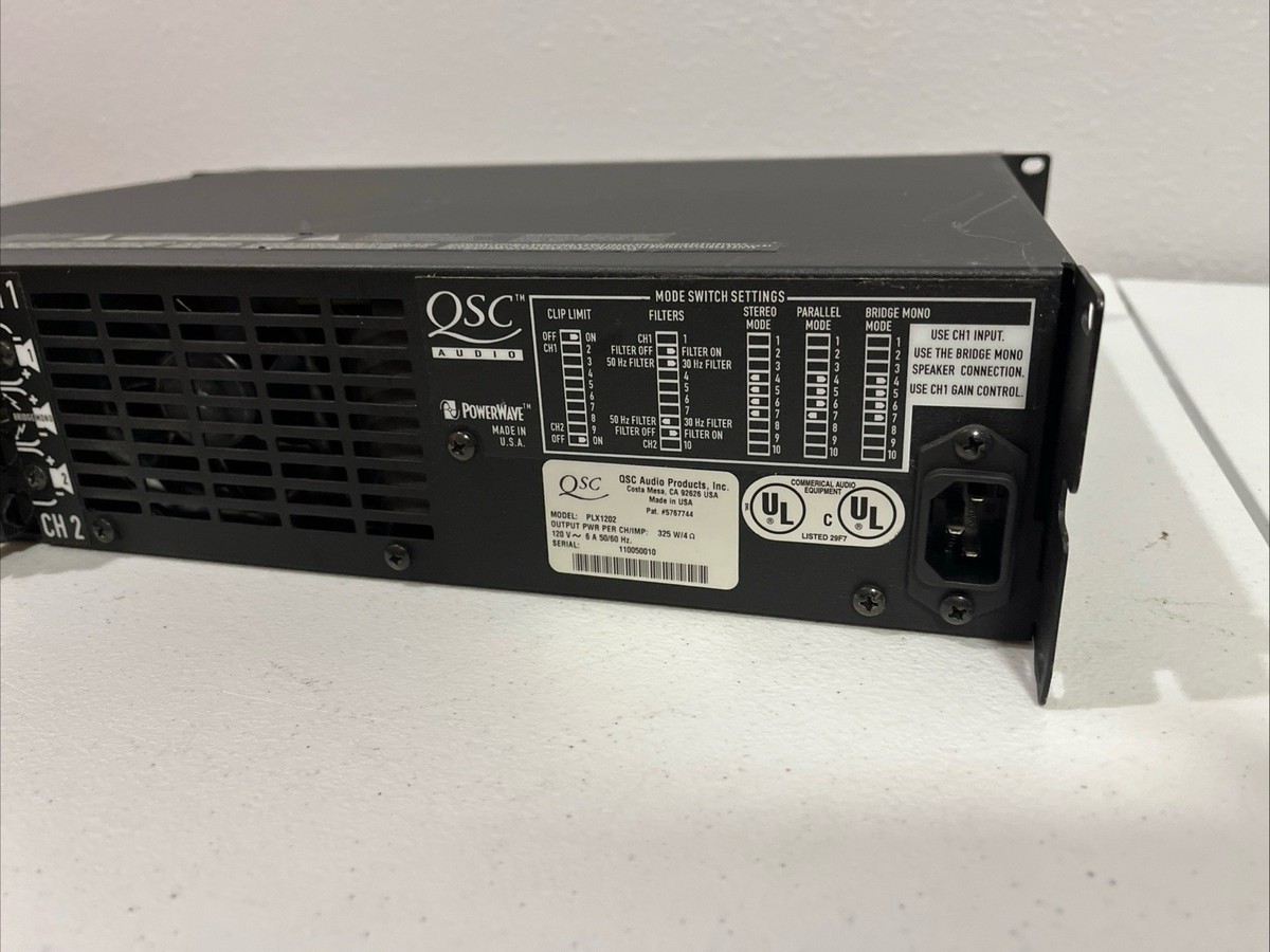 QSC Audio PLX1202 Power Amplifier Pro 1200 Watt (TESTED) | eBay