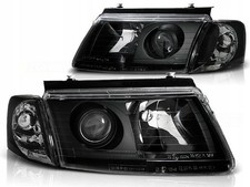 New Black Headlights With Lens For Vw Passat B5 3b 1996-2000