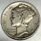 1942-P Mercury Dime 10c FN Fine Circulated Condition 90% Silver US Coin - 4444