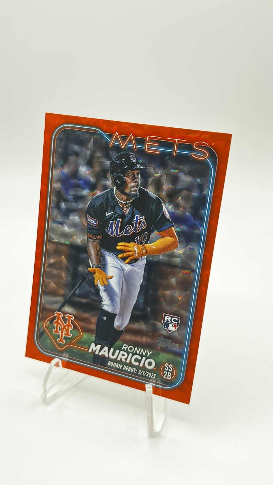 2024 Topps Update Orange Crackle Foil #US157 Ronny Mauricio /299