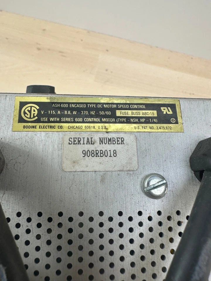 Bodine DC Motor Speed Control Basic Speed Range - Image 4 of 4