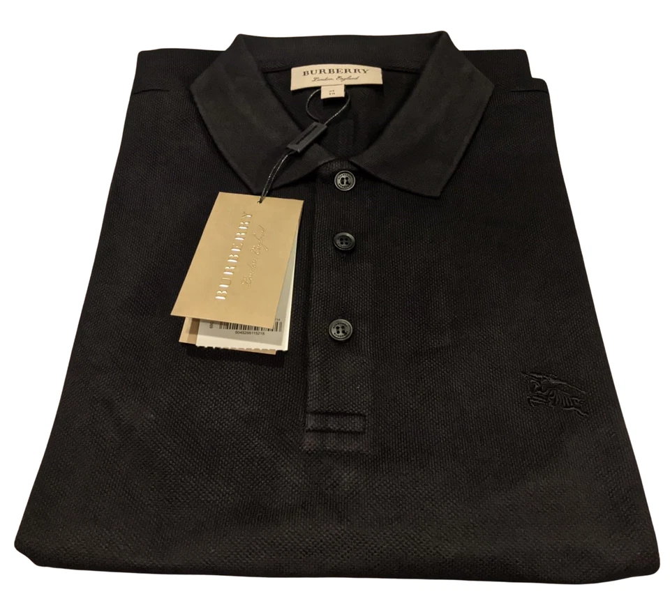 Polo BURBERRY manga corta algodón para hombre - negro - nuevo Foto 3 de 3