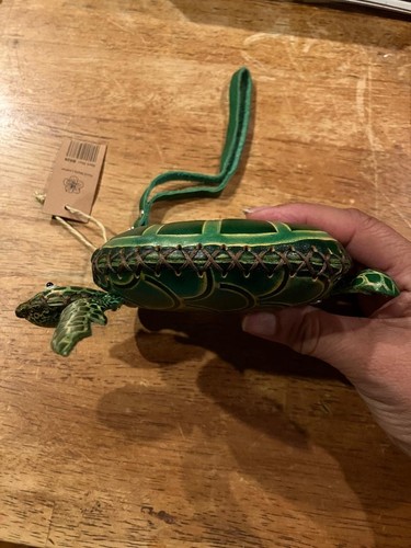 Genuine Leather Cute Green Turtle Zip Coin Purse Hawaii NEW, $24.99 - Photo 3
