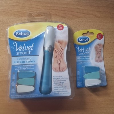 Scholl Velvet Smooth Elektronisches Nagelpflegesystem-Set , blau