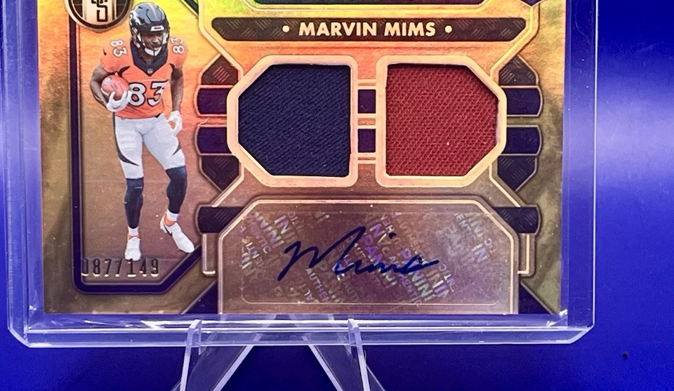 2023 Panini Gold Standard Rookie Jersey Autograph Marvin Mims /149 Broncos - Image 3 of 4