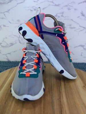 Nike React Element 55 Gray Pink Low Running Shoes Sneakers BQ2728-006 Women Sz 8