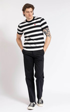 AMI PARIS Men's sz S Black Straight Leg Cotton Twill Chinos Pants