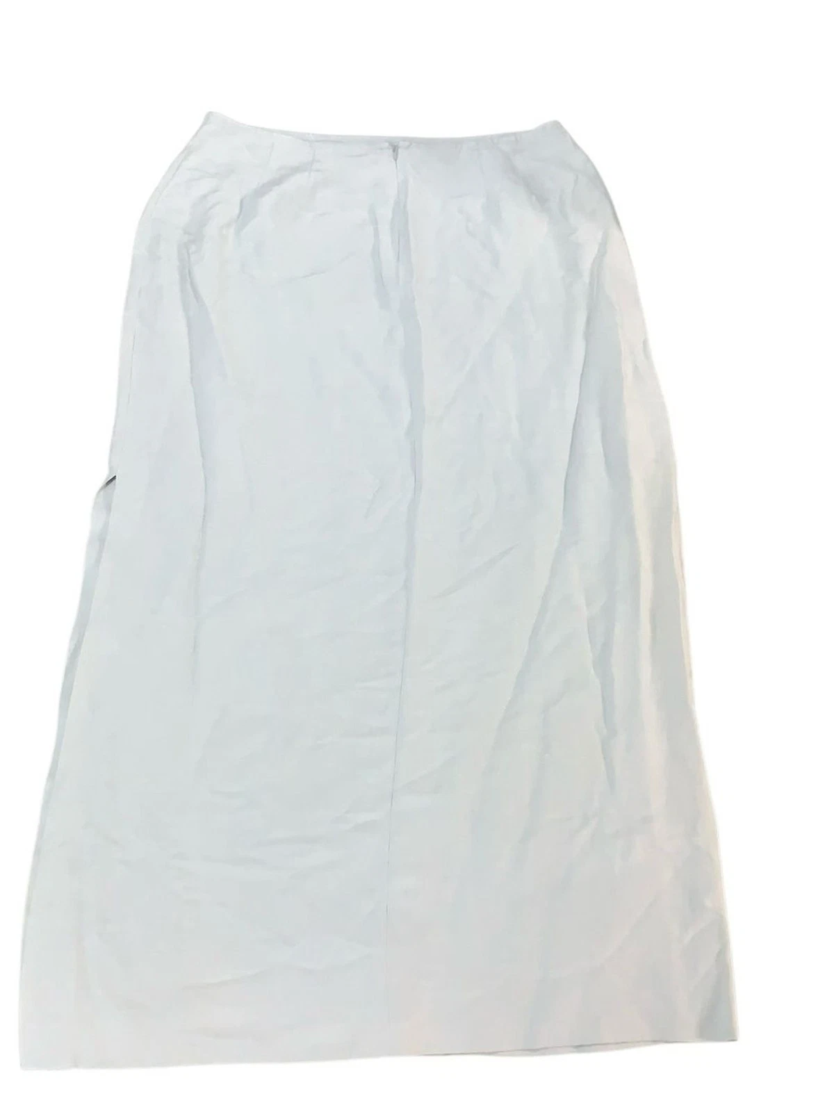 Finity Naturals Silk Linen Blend Light Blue Women's A-Line Skirt Size 14
